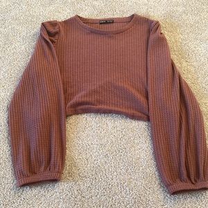 Shein Pink Cropped Sweater